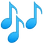 :複数の音符:
