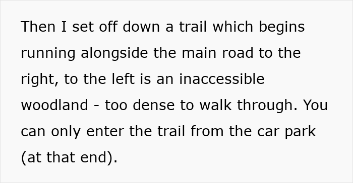 Trail along the main road near inaccessible dense woodland in the woods followed by strange man. Trail along the main road near inaccessible dense woodland in the woods followed by strange man.