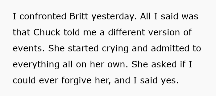 Text excerpt explaining a confrontation involving a woman, a widow, and a single mom related to a date reveal. Text excerpt explaining a confrontation involving a woman, a widow, and a single mom related to a date reveal.
