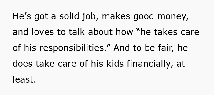 Text excerpt showing a woman calling out her brother for having four kids with four different women and not understanding responsibility. Text excerpt showing a woman calling out her brother for having four kids with four different women and not understanding responsibility.