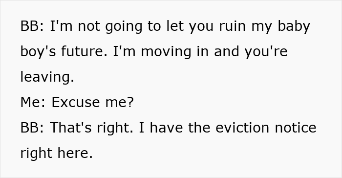 Mother-in-law threatening to evict DIL from her own house, accidentally evicts herself and lands in jail. Mother-in-law threatening to evict DIL from her own house, accidentally evicts herself and lands in jail.