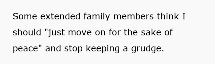 Text describing extended family's suggestion to move on from MILs pregnancy competition. Text describing extended family's suggestion to move on from MILs pregnancy competition.
