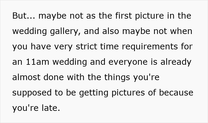 Alt text: Bride critiques expensive wedding photographer saying her dog with GoPro could capture better wedding photos Alt text: Bride critiques expensive wedding photographer saying her dog with GoPro could capture better wedding photos