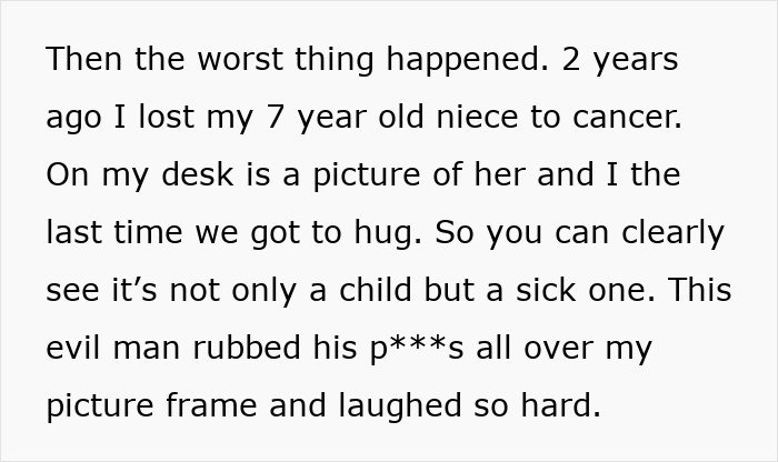 Coworker rejected, ends job doing disgusting things in her office, story of a man's disturbing actions. Coworker rejected, ends job doing disgusting things in her office, story of a man's disturbing actions.