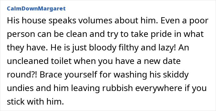 Alt text: Woman reflects on meeting a perfect man until she visits his home and discovers unexpected flaws. Alt text: Woman reflects on meeting a perfect man until she visits his home and discovers unexpected flaws.
