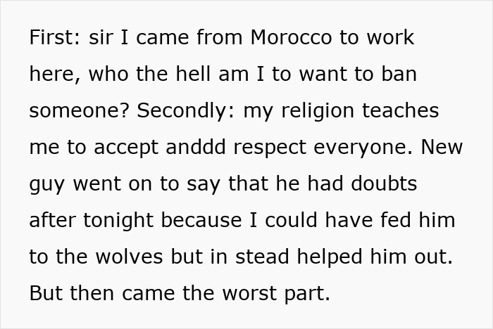 Text about a coworker's rejection and the job ending due to disgusting actions in an office. Text about a coworker's rejection and the job ending due to disgusting actions in an office.