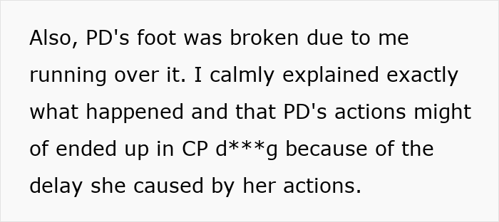 ER nurse runs over a Karen's foot, saving a patient; the nurse explains the broken foot due to the delay Karen caused. ER nurse runs over a Karen's foot, saving a patient; the nurse explains the broken foot due to the delay Karen caused.
