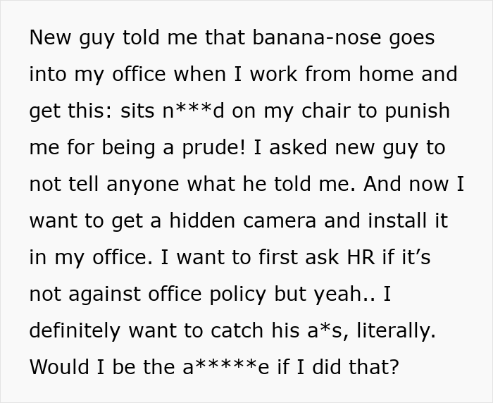Text detailing a coworker's disgusting actions in an office after a job rejection, leading to his job ending. Text detailing a coworker's disgusting actions in an office after a job rejection, leading to his job ending.
