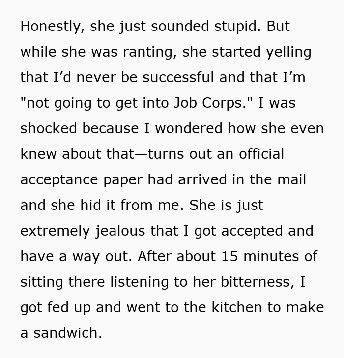 A narcissist mom hides her 19YO daughter's acceptance letter, showing jealousy. A narcissist mom hides her 19YO daughter's acceptance letter, showing jealousy.