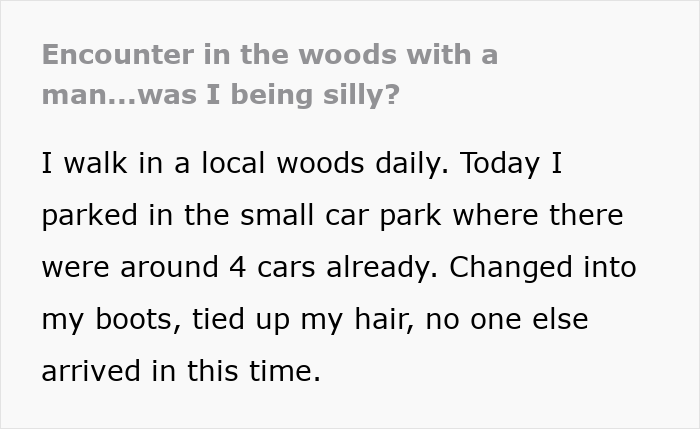 Person walking in quiet woods, seemingly followed by strange man among trees during a daily local walk. Person walking in quiet woods, seemingly followed by strange man among trees during a daily local walk.