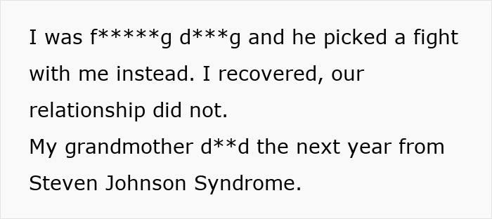 Text snippet about the grandad causing conflict while the woman suffered from a post C-section infection. Text snippet about the grandad causing conflict while the woman suffered from a post C-section infection.