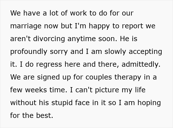 Alt text:
Text describing a womanâs dream of having a tummy tuck shattered after her husband steals her $15k savings. Alt text:
Text describing a womanâs dream of having a tummy tuck shattered after her husband steals her $15k savings.