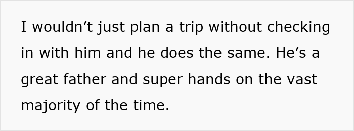 Text about a guy planning a solo trip while his wife takes care of 7-year-old and 8-month-old twins, facing a reality check. Text about a guy planning a solo trip while his wife takes care of 7-year-old and 8-month-old twins, facing a reality check.