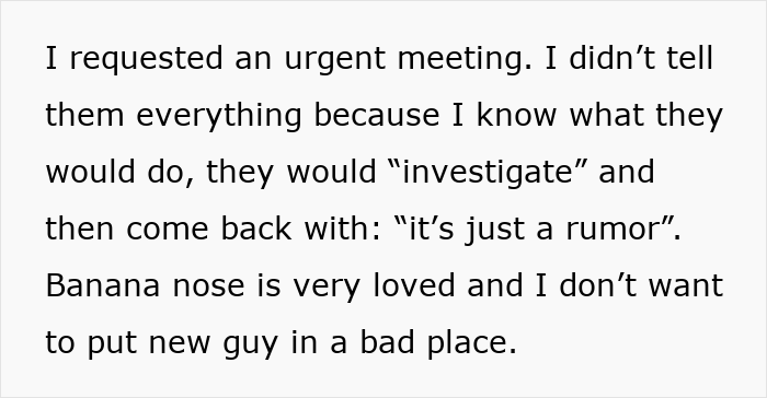 Text about a coworker being rejected and ending their job with disgusting acts in the office. Text about a coworker being rejected and ending their job with disgusting acts in the office.
