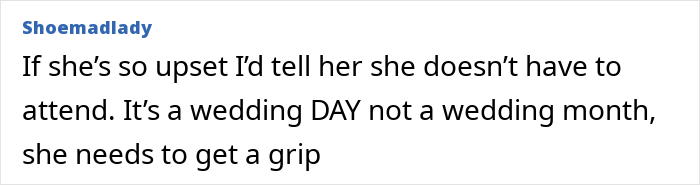 Woman confused why best friend is upset about both getting married in the same month, commenting on wedding timing. Woman confused why best friend is upset about both getting married in the same month, commenting on wedding timing.