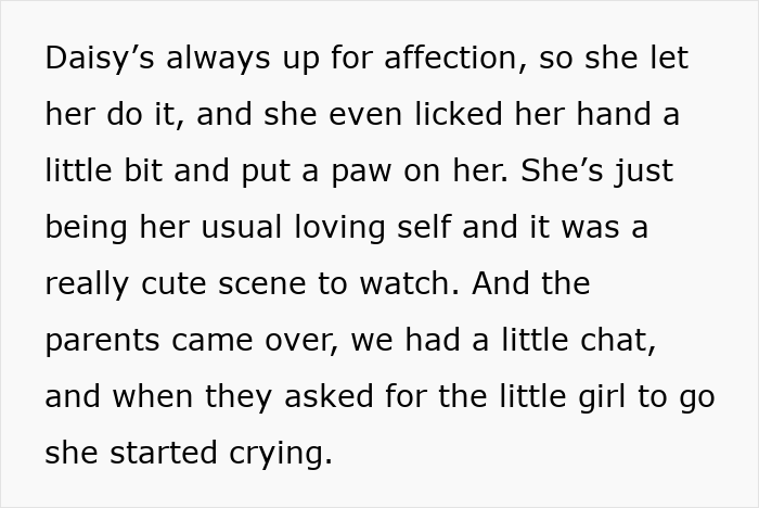 Parents demand stranger’s dog after their daughter starts crying, showing affection for the loving pet Daisy. Parents demand stranger’s dog after their daughter starts crying, showing affection for the loving pet Daisy.