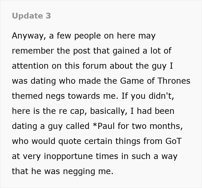 Guy Thinks Game Of Thrones Quotes Make Insults Clever, Writes GF Out Of The Story When She Complains Guy Thinks Game Of Thrones Quotes Make Insults Clever, Writes GF Out Of The Story When She Complains