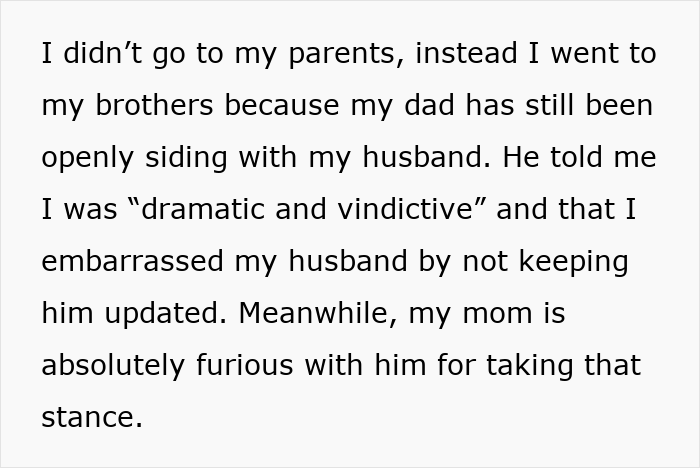 Text excerpt showing family conflict where husband calls pregnant wife disgusting and then ignores their baby after being confronted. Text excerpt showing family conflict where husband calls pregnant wife disgusting and then ignores their baby after being confronted.