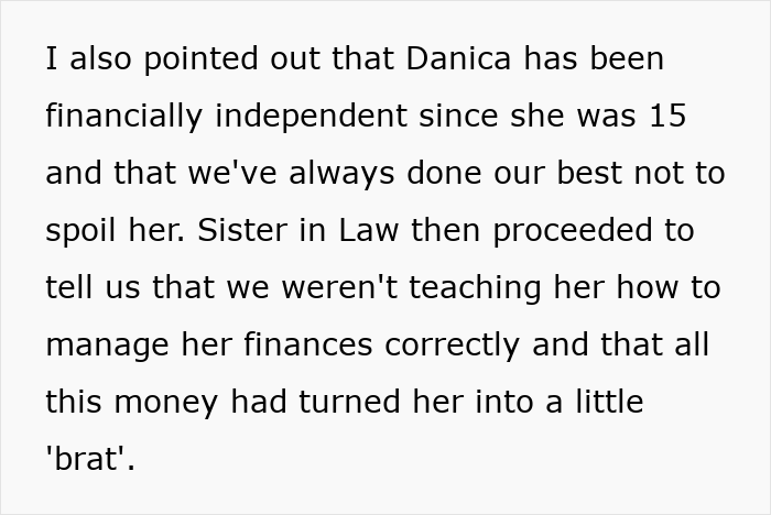 Text excerpt discussing financial independence, money management, and family tension from a 21YO spending on family vacation story. Text excerpt discussing financial independence, money management, and family tension from a 21YO spending on family vacation story.