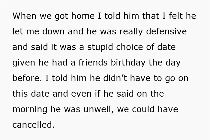 Text excerpt about a man partying before meeting his girlfriend’s parents and showing up hungover, ruining lunch.