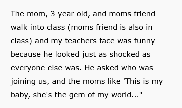 Classmate Brings Her Daughter With Her, Man Says It Wasn’t Fine Classmate Brings Her Daughter With Her, Man Says It Wasn’t Fine