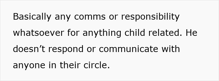 Text describing the husband's complete lack of communication or responsibility regarding his children in the marriage. Text describing the husband's complete lack of communication or responsibility regarding his children in the marriage.