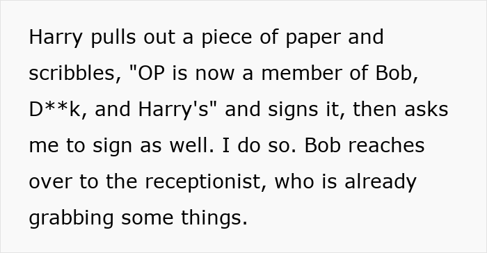 Legal professionals in an office setting turning a baker’s simple bagel delivery into corporate comedy.