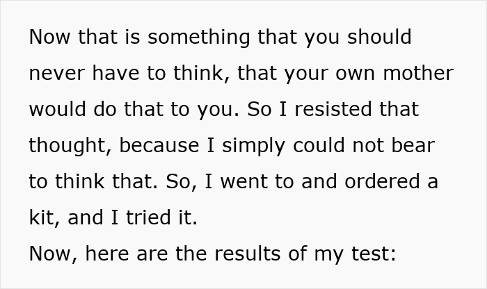 Text excerpt discussing the emotional impact and test results related to the mother-poisoned-me experience. Text excerpt discussing the emotional impact and test results related to the mother-poisoned-me experience.