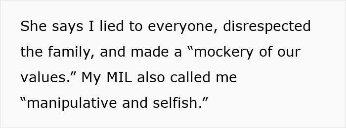Text message excerpt discussing lying, disrespect, and manipulation related to secretly selling alcohol at a dry wedding to cover costs. Text message excerpt discussing lying, disrespect, and manipulation related to secretly selling alcohol at a dry wedding to cover costs.