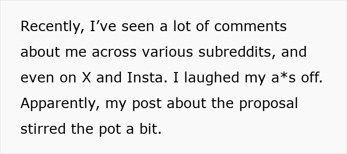 Text post about a woman’s AI boyfriend proposal that sparked many comments across social media platforms. Text post about a woman’s AI boyfriend proposal that sparked many comments across social media platforms.