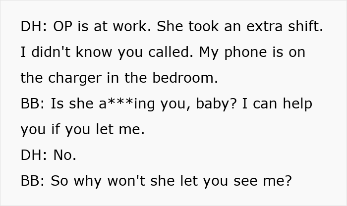 Text message conversation about MIL trying to evict DIL from her house, leading to jail. Text message conversation about MIL trying to evict DIL from her house, leading to jail.