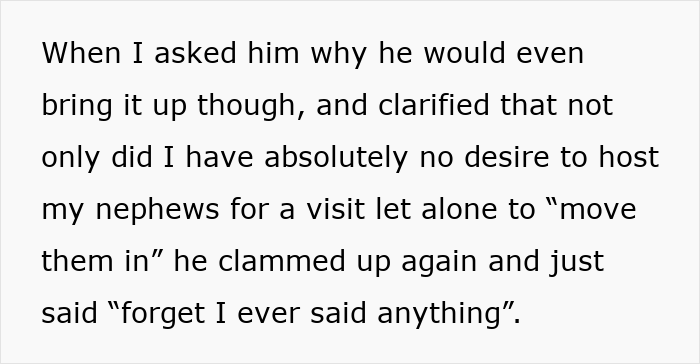 Text excerpt showing a dad upset about daughter’s home, saying something that makes her worry about the situation.
