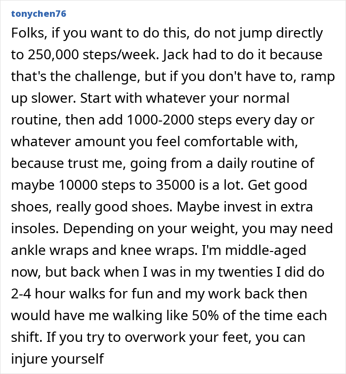 Man Walks 250K Steps In 7 Days, And The Aftermath Wasn’t What He Expected Man Walks 250K Steps In 7 Days, And The Aftermath Wasn’t What He Expected