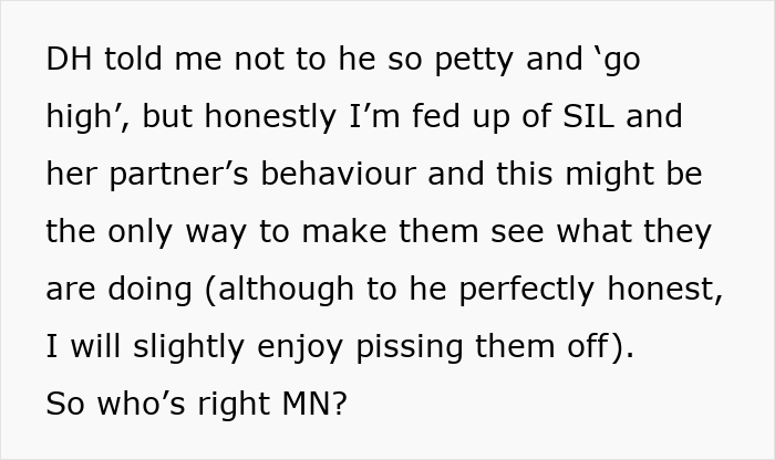 Text message expressing frustration about in-laws' behavior and considering locking up food to stop annoyance. Text message expressing frustration about in-laws' behavior and considering locking up food to stop annoyance.
