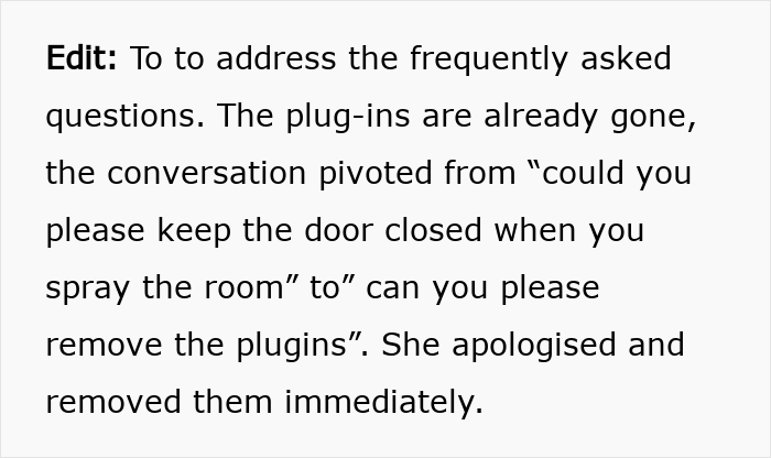 Alt text: Family hosting divorcing friend to help out, faced with home flooding of nasty scents from her actions Alt text: Family hosting divorcing friend to help out, faced with home flooding of nasty scents from her actions