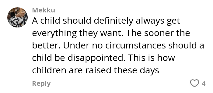 Comment about parents demanding stranger’s dog because their daughter likes her, discussing child upbringing views. Comment about parents demanding stranger’s dog because their daughter likes her, discussing child upbringing views.