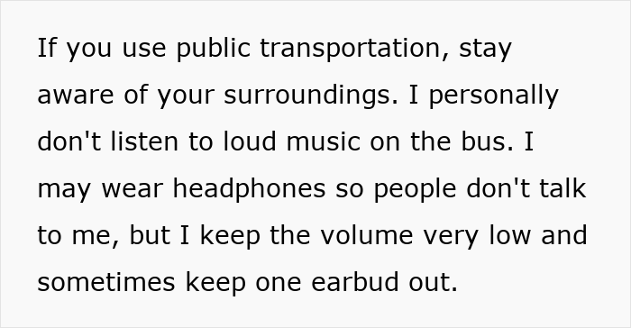 Screenshot of text with safety tips for women using public transportation. Screenshot of text with safety tips for women using public transportation.
