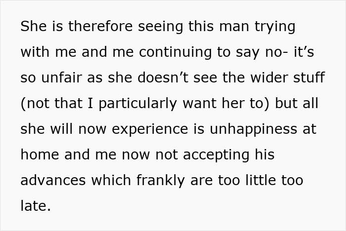 Text explaining why the wife is at her wits end after years of marriage over the husband not signing a postnup. Text explaining why the wife is at her wits end after years of marriage over the husband not signing a postnup.
