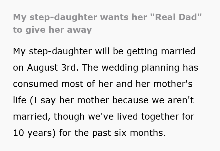 Step-dad gives heartbreaking speech expressing pain after realizing girlfriend and her daughter don't care about him.