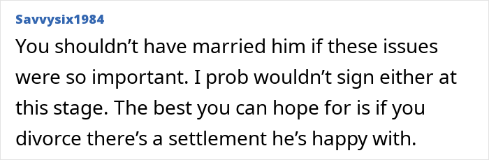 A wife at her wits end after her husband breaks his promise to sign a postnup, marriage troubles. A wife at her wits end after her husband breaks his promise to sign a postnup, marriage troubles.