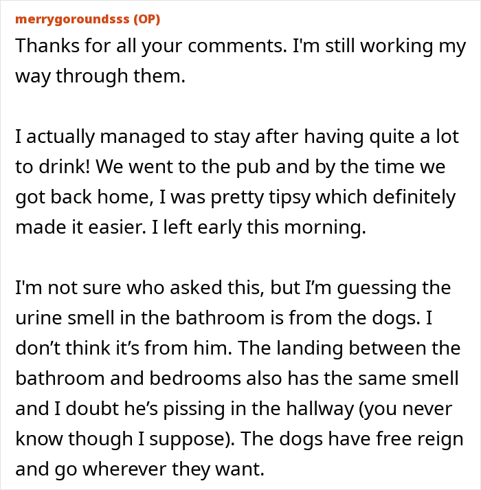 Text post from a woman sharing her experience and thoughts after meeting a man and visiting his home. Text post from a woman sharing her experience and thoughts after meeting a man and visiting his home.