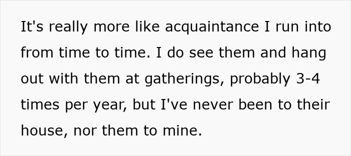 Text on a white background describing a woman stunned by an acquaintance’s request to lend her daughter for a wedding, mentioning occasional gatherings. Text on a white background describing a woman stunned by an acquaintance’s request to lend her daughter for a wedding, mentioning occasional gatherings.