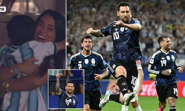 Lionel Messi sets ANOTHER World Cup record as wife Antonela goes wild