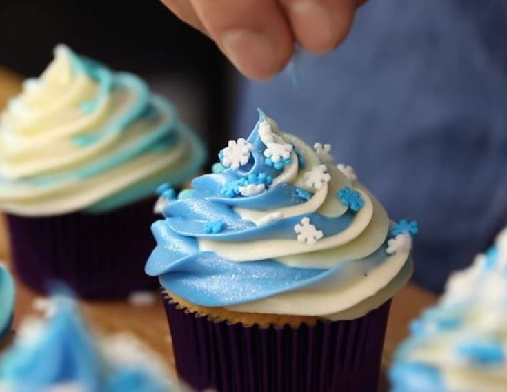 Cupcakes «Reine des Neiges»