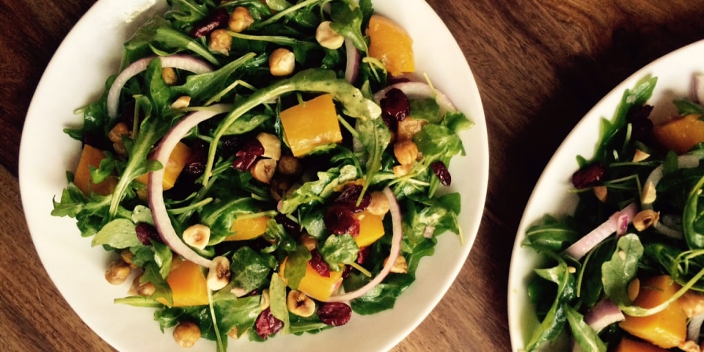 A beloved butternut squash and arugula salad recipe for fall