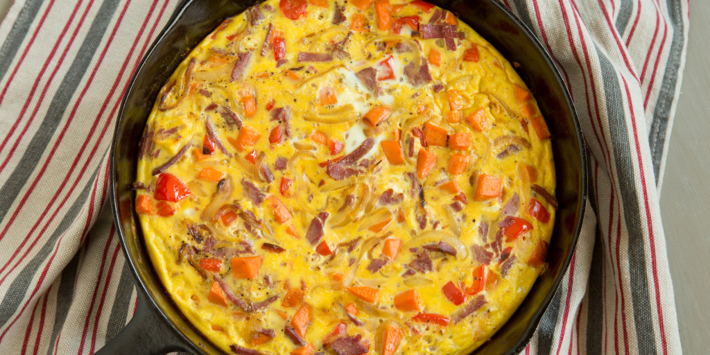 Repurpose leftover corned beef in the form of a frittata Repurpose leftover corned beef in the form of a frittata