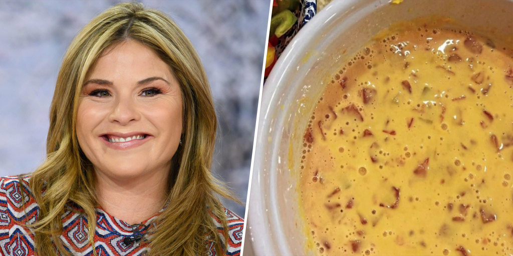 Hoda and Jenna serve Kelly Clarkson a tub of Jenna's famous queso. Get the recipe