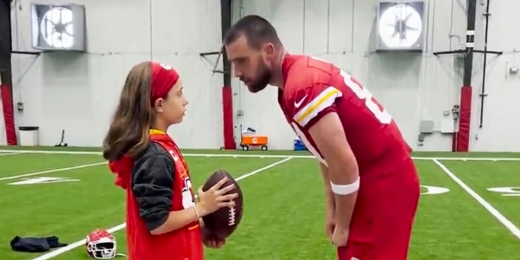 Travis Kelce had the most adorable moment with a Make-A-Wish kid: See the video Travis Kelce had the most adorable moment with a Make-A-Wish kid: See the video
