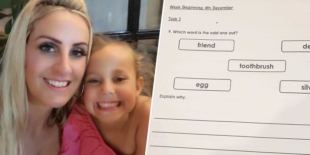 Mom stumped by 1st grader's homework asks internet for help. Do you know the answer? Mom stumped by 1st grader's homework asks internet for help. Do you know the answer?