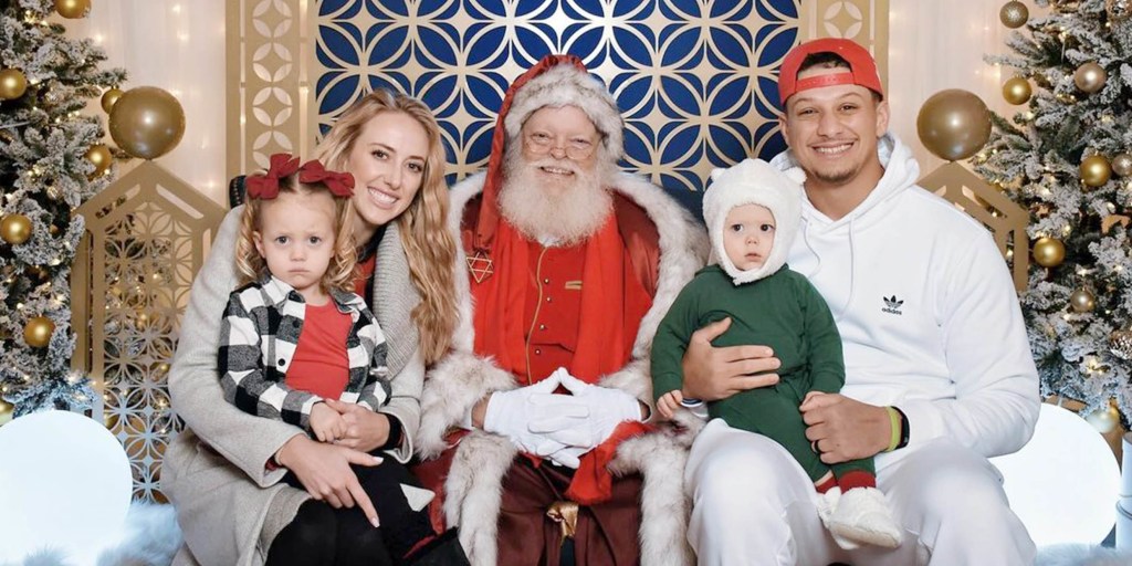 Patrick Mahomes' kids are not having it with Santa in adorable holiday photos